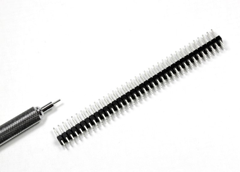 2x36 pin header with mechanical pencil shown for scale