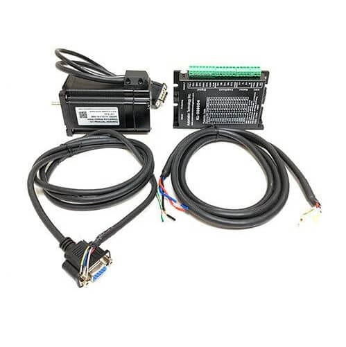 NEMA 23 Closed-Loop Stepper Motor Kit with 5080D4 Driver, 439 oz-in Torque, 1/4" Shaft, 1000-Line Encoder, and 3m Cable