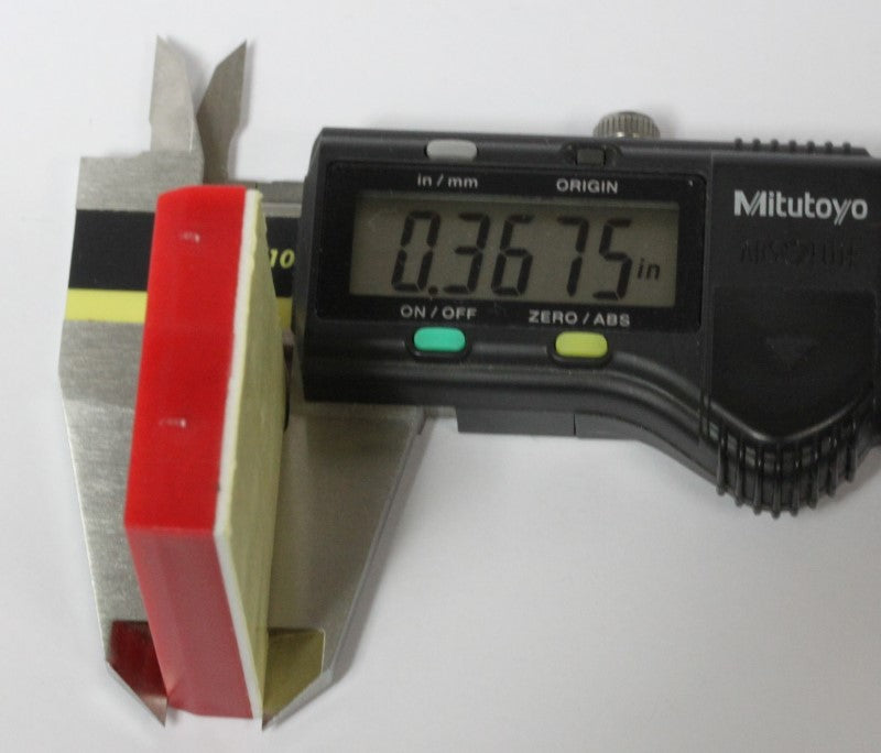 Thickness of a mini breadboard in inches.