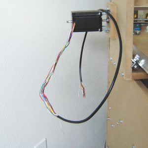 Stepper motor on the machine and soldered on extension cable