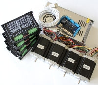 4-axis CNC electronics combo with NEMA 24 motors drivers power supply and controller