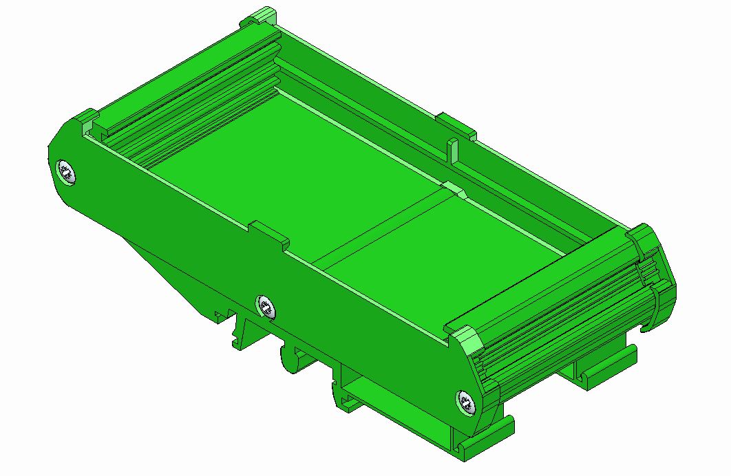 DIN rail support for C25XP breakout board, green TS35 35 mm DIN rail mount for Ethernet SmoothStepper ESS + C25XP CNC control cabinet