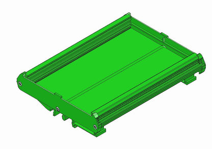 DIN rail support for the C76 breakout board, green TS35 35 mm DIN rail mount for the UC300ETH + C76 CNC control cabinet assembly