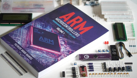 STM32F030 ARM microcontroller advanced kit with textbook breadboards sensors and displays