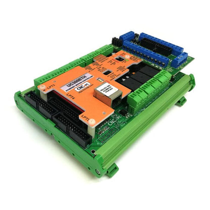 C76 UC300ETH CNC control interface board for stepper drivers, servo drivers, spindle control, and machine I/O wiring