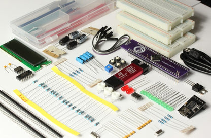 STM32F030 ARM microcontroller intermediate kit with breadboards display and ST-Link programmer