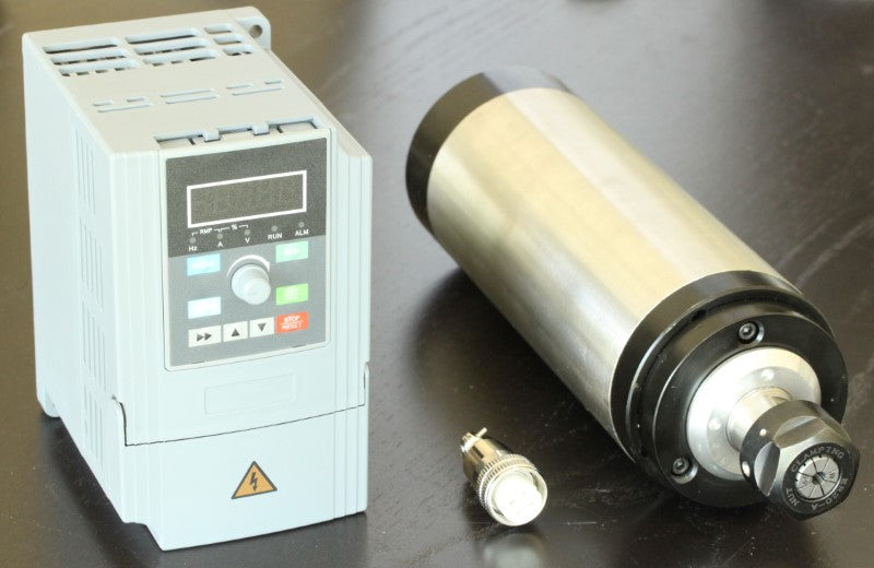 2.2kW water-cooled CNC spindle with VFD inverter for CNC router systems