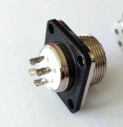 17mm 4-pin male threaded spindle connector for CNC spindle motor wiring