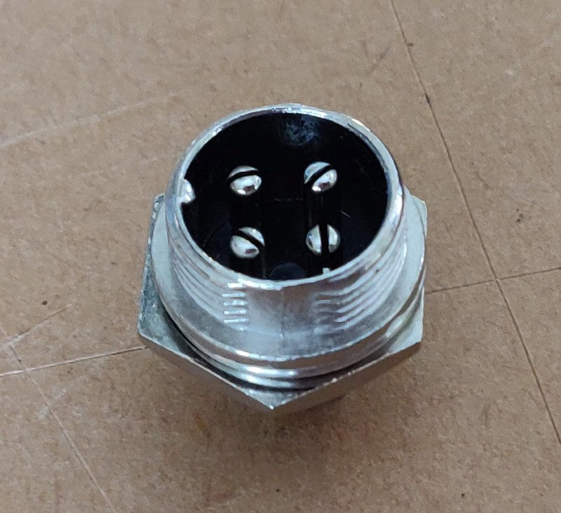 4-pin round male panel connector for CNC stepper motor and driver wiring