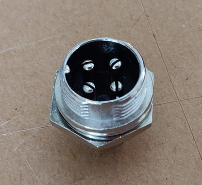 4-pin round male panel connector for CNC stepper motor and driver wiring