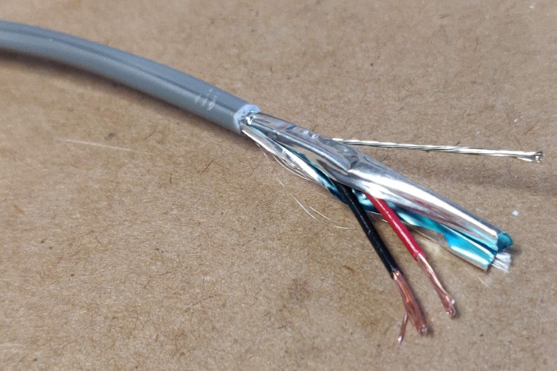 22/2 AWG shielded stranded cable for CNC limit switches and VFD signal wiring