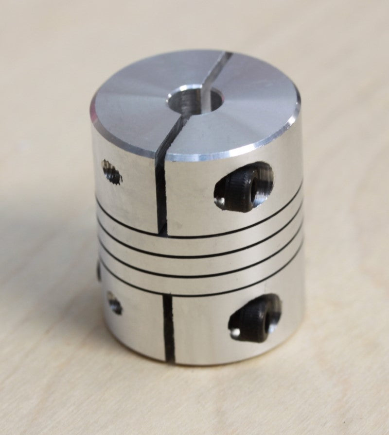 1/2 inch to 1/4 inch one-piece flexible shaft coupling for CNC lead screws