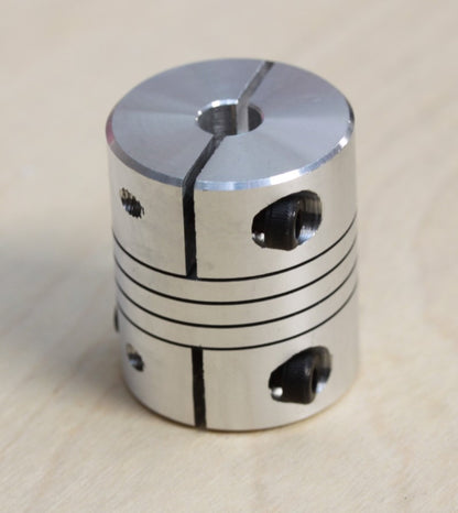 1/2 inch to 1/4 inch one-piece flexible shaft coupling for CNC lead screws