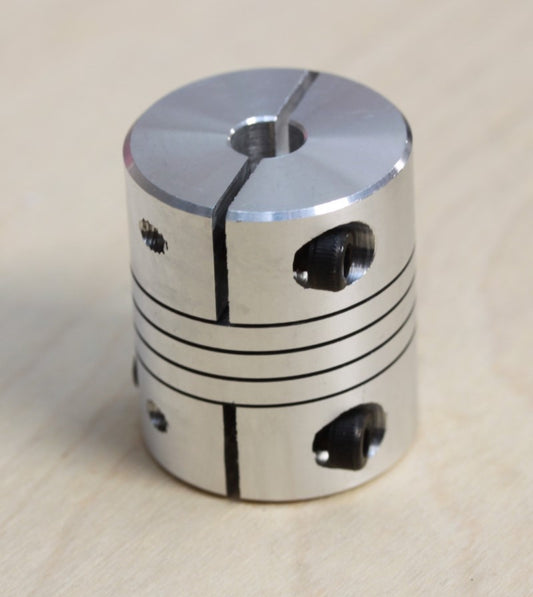 1/2 inch to 1/4 inch one-piece flexible shaft coupling for CNC lead screws