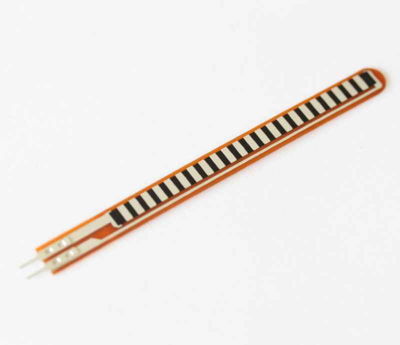 55.37mm flex sensor for bending displacement and microcontroller ADC input