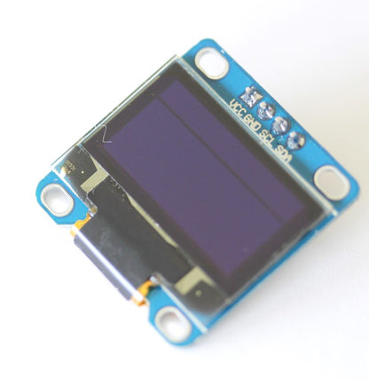 128x64 0.96 inch I2C OLED display module with yellow and blue pixels