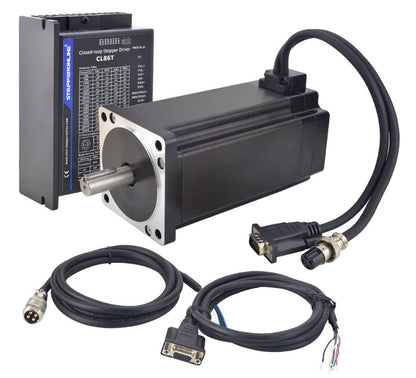 Closed loop NEMA 34 stepper motor and CL86T driver kit for CNC machines