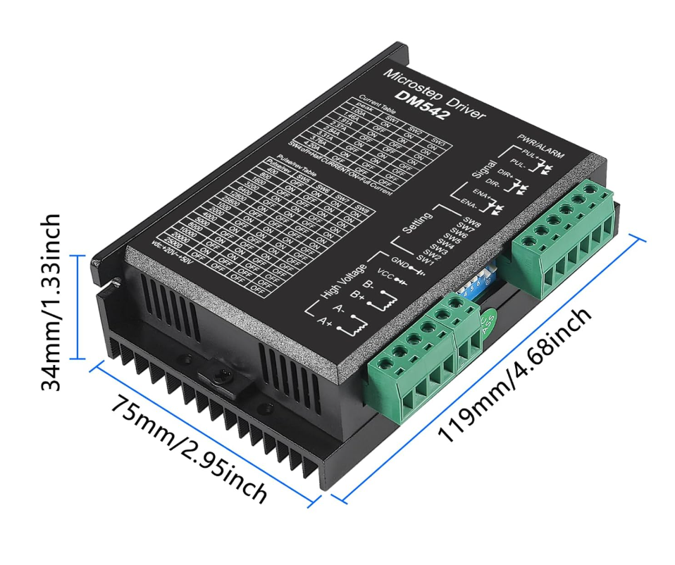 Motortreiber 18-50V DC Bis zu 4,2 Ampere 400 bis 25000 Schritte/Umdrehung