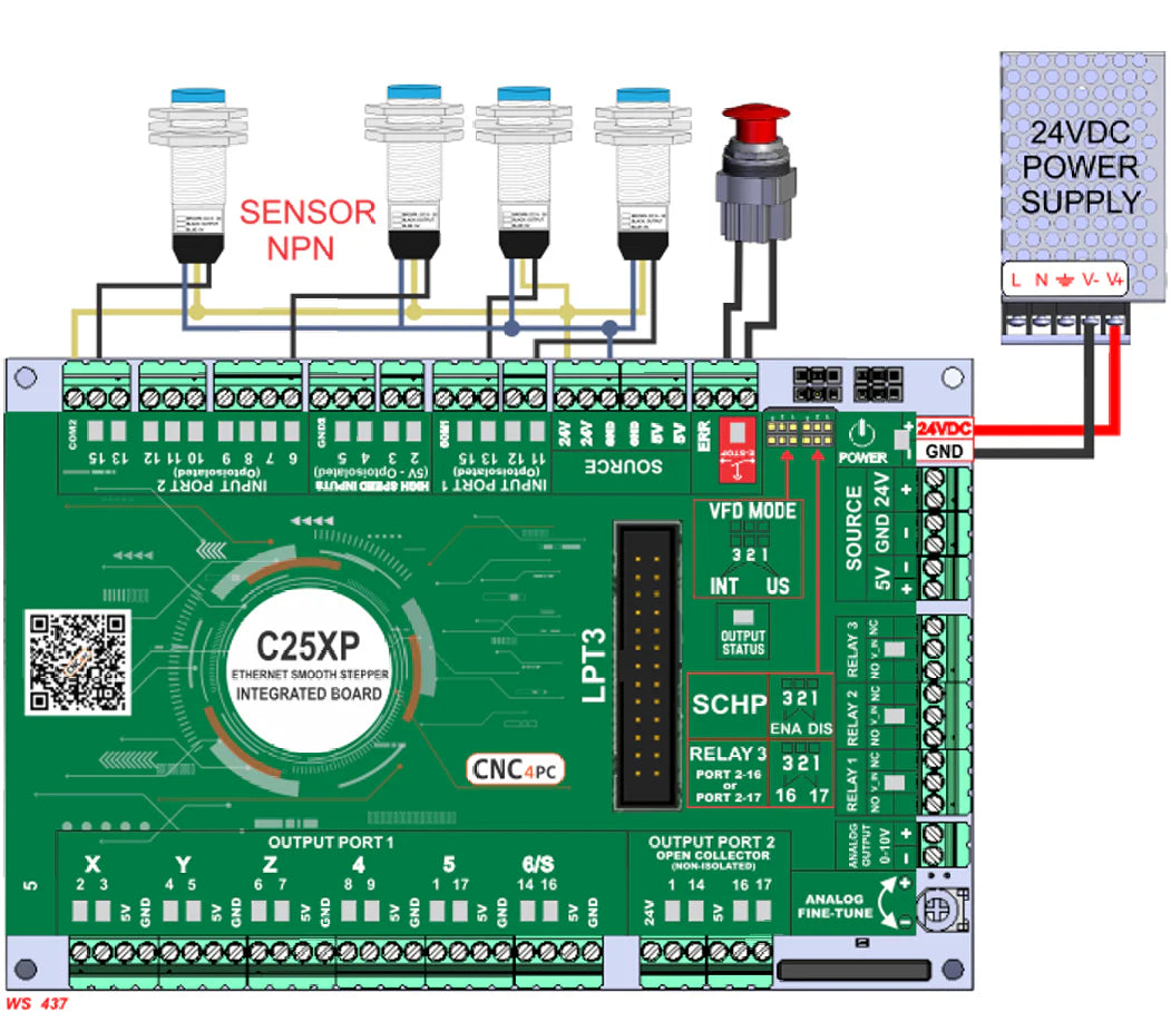 Ethernet Smooth Stepper ESS + C25XP CNC Control Bundle