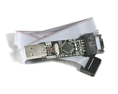USBASP AVR programmer with 10-pin ISP interface for ATtiny and AVR microcontrollers