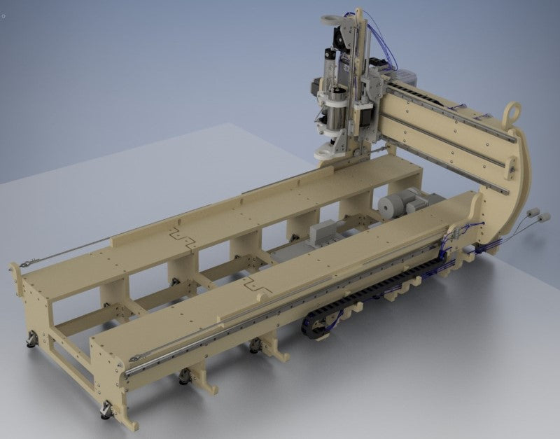 greenBullV2 CNC Router, size: 02x04, angle: flat, f1: with 4th axis, f2: no laser gantry, f3: no laser on head