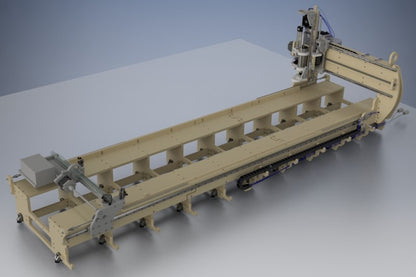 greenBullV2 CNC Router, size: 02x08, angle: flat, f1: no 4th axis, f2: with laser gantry, f3: no laser on head