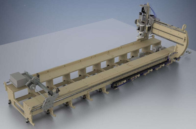 greenBullV2 CNC Router, size: 02x08, angle: flat, f1: with 4th axis, f2: with laser gantry, f3: no laser on head