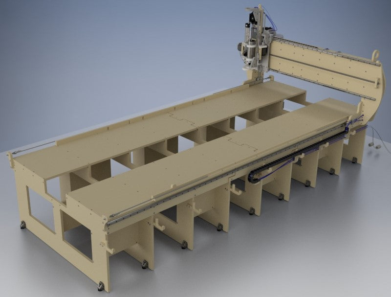 greenBullV2 CNC Router, size: 04x08, angle: flat, f1: no 4th axis, f2: no laser gantry, f3: no laser on head