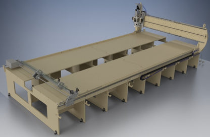 greenBullV2 CNC Router, size: 06x12, angle: flat, f1: no 4th axis, f2: with laser gantry, f3: no laser on head